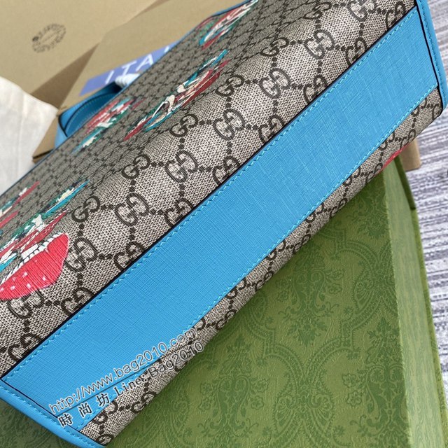 Gucci新款女包 古馳GG系列2021新款兒童托特購包購物袋 Gucci方形復古手提袋肩背包 605614  ydg3217